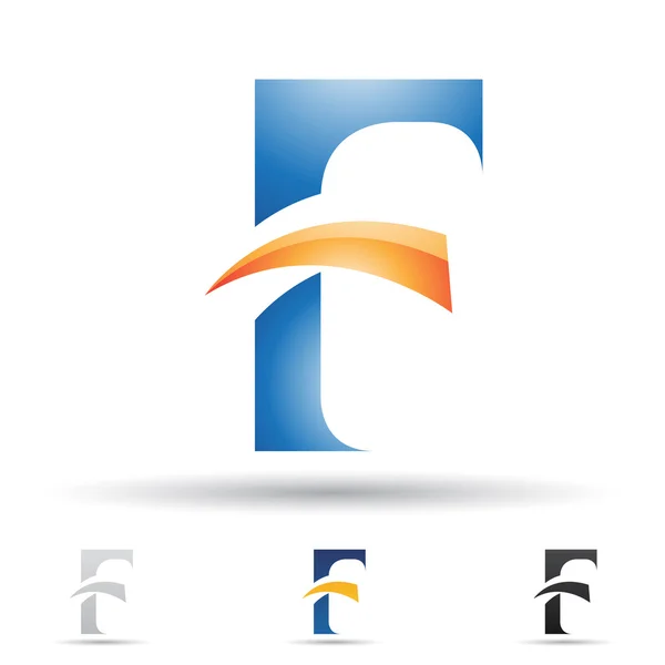 Streszczenie ikona na literę f — Wektor stockowy