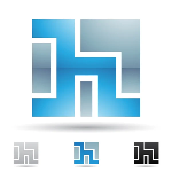 Absztrakt ikon, a levél H — Stock Vector
