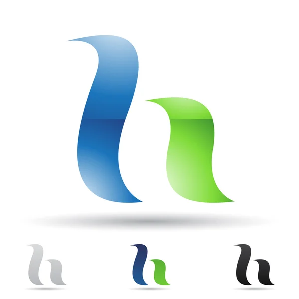 Streszczenie ikona na literę h — Wektor stockowy