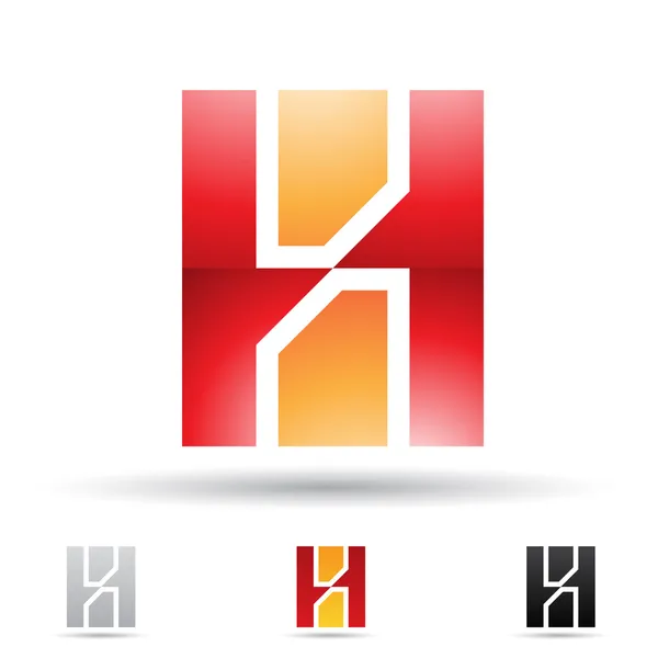 Abstraktní ikona pro písmeno h — Stockový vektor