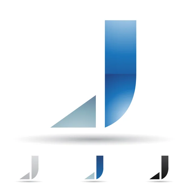 Abstrakt ikonen för bokstaven j — Stock vektor