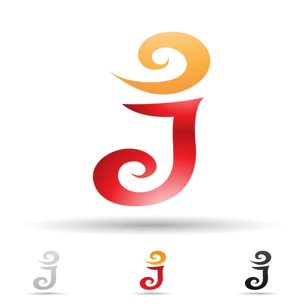 Abstraktes Symbol für Buchstabe j — Stockvektor
