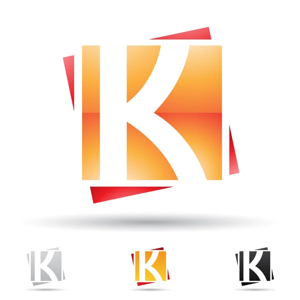 Streszczenie ikona na literę k — Wektor stockowy