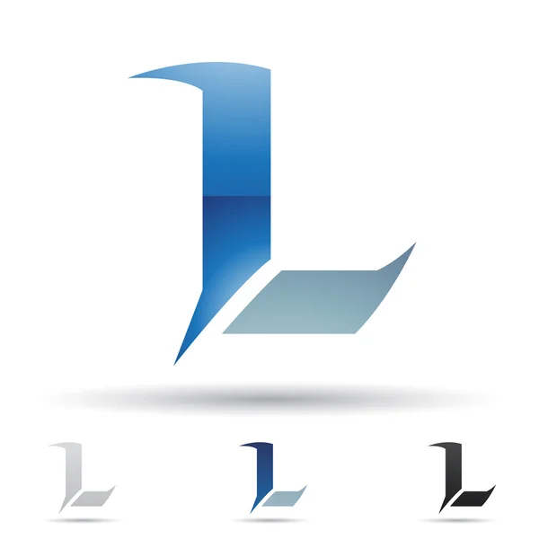 L harfi için soyut simgesi — Stok Vektör