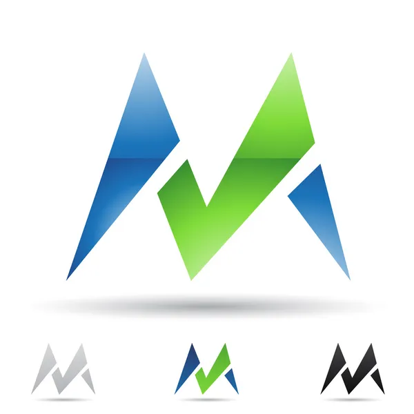 Ícone abstrato para a letra M —  Vetores de Stock