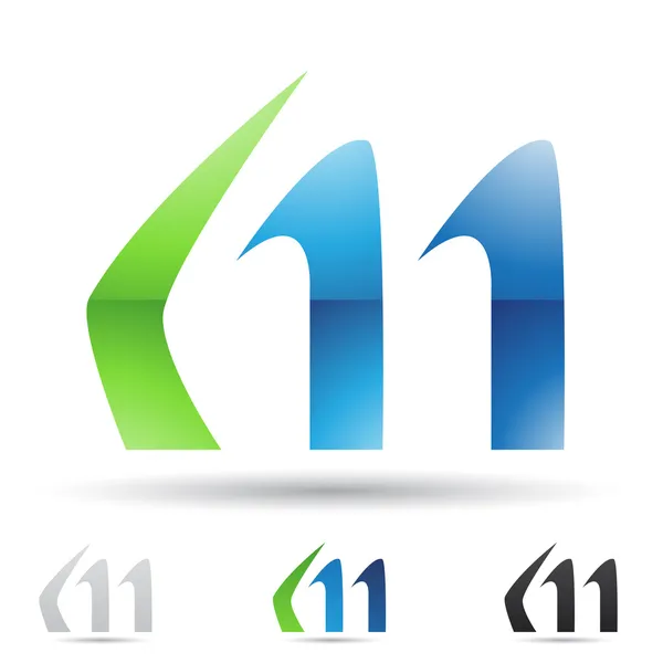 Icône abstraite pour la lettre M — Image vectorielle