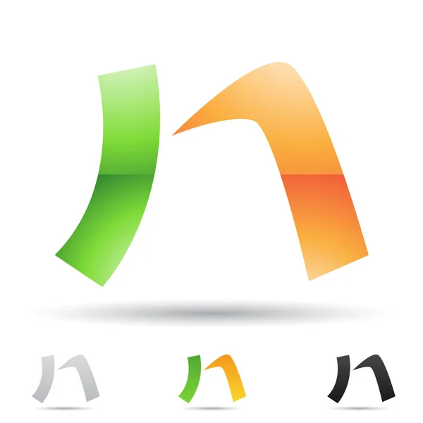 Abstract icon for letter N — Stock Vector