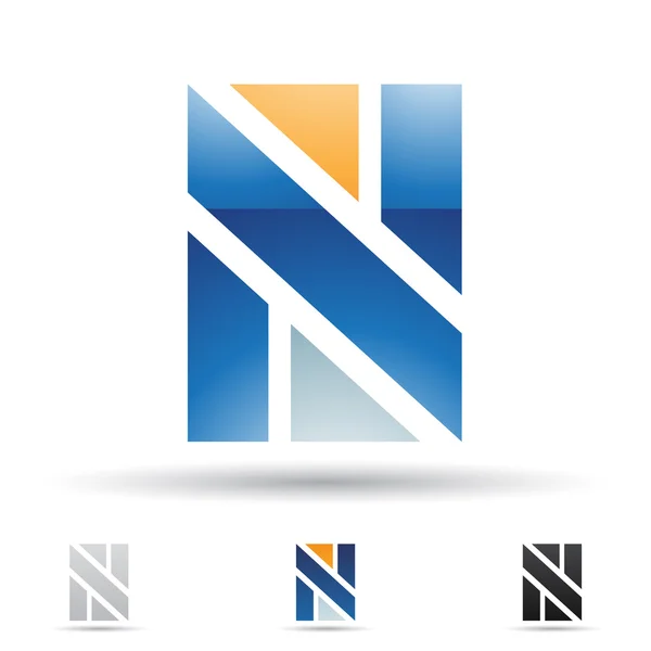 Abstract icon for letter N — Stock Vector