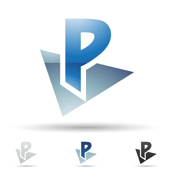 Abstract icon for letter P — Stock Vector