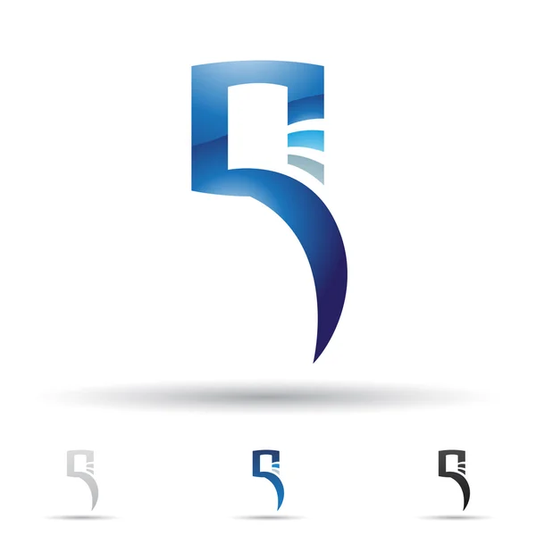 Icona astratta per lettera Q — Vettoriale Stock
