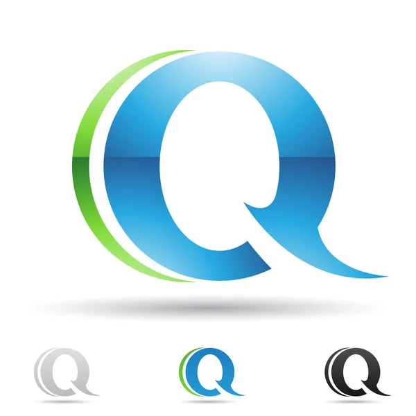 Restract icon for letter Q — стоковый вектор