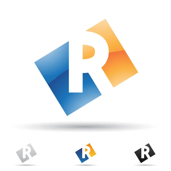 Absztrakt R betű ikon — Stock Vector