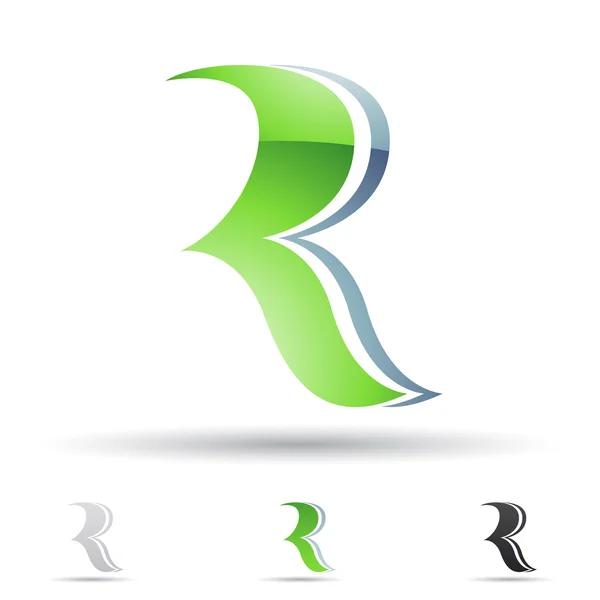 Abstract icon for letter R — Stock Vector