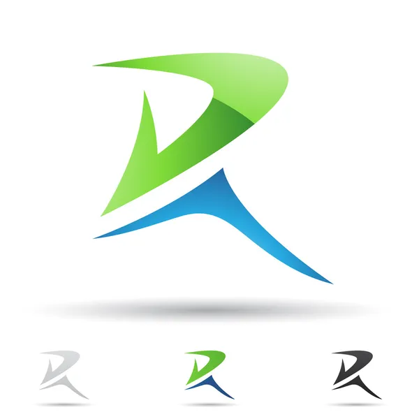 Abstraktní ikona pro písmeno r — Stockový vektor