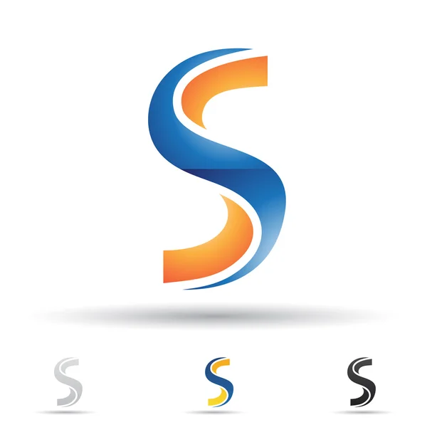 Icono abstracto para la letra S — Vector de stock