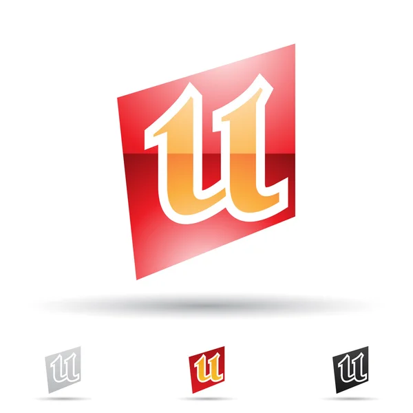 Streszczenie ikona na literę u — Wektor stockowy