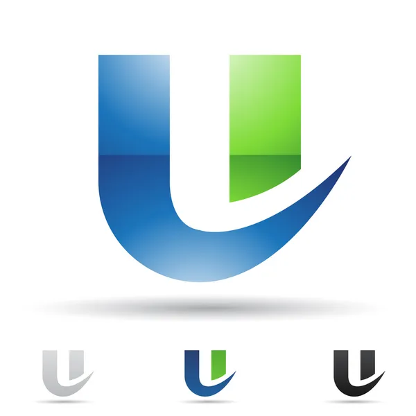 Абстрактная икона для буквы U — стоковый вектор