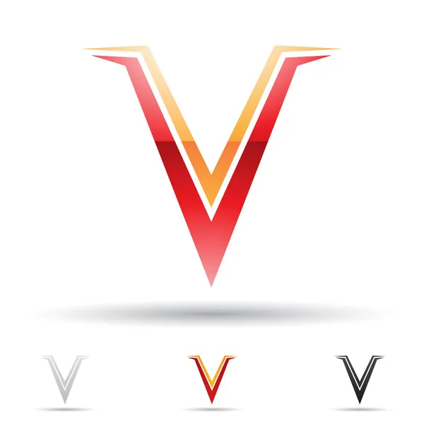 Abstract icon for letter V — Stock Vector