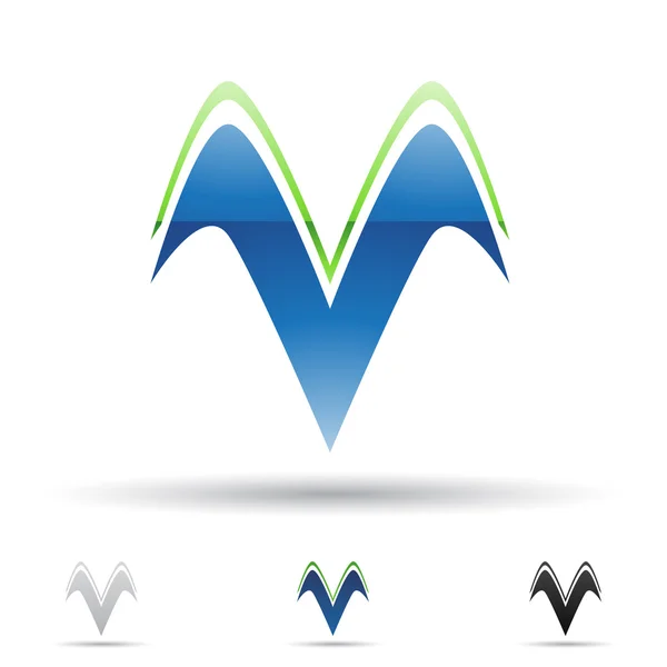 Absztrakt ikon levél V — Stock Vector