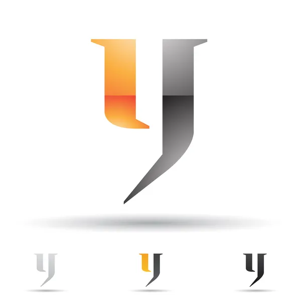 Abstraktní ikona pro písmeno y — Stockový vektor