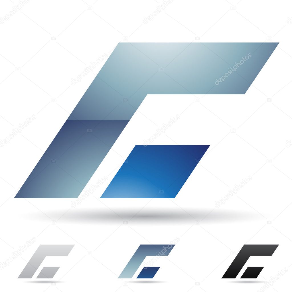 Vector illustration of abstract icons based on the letter C