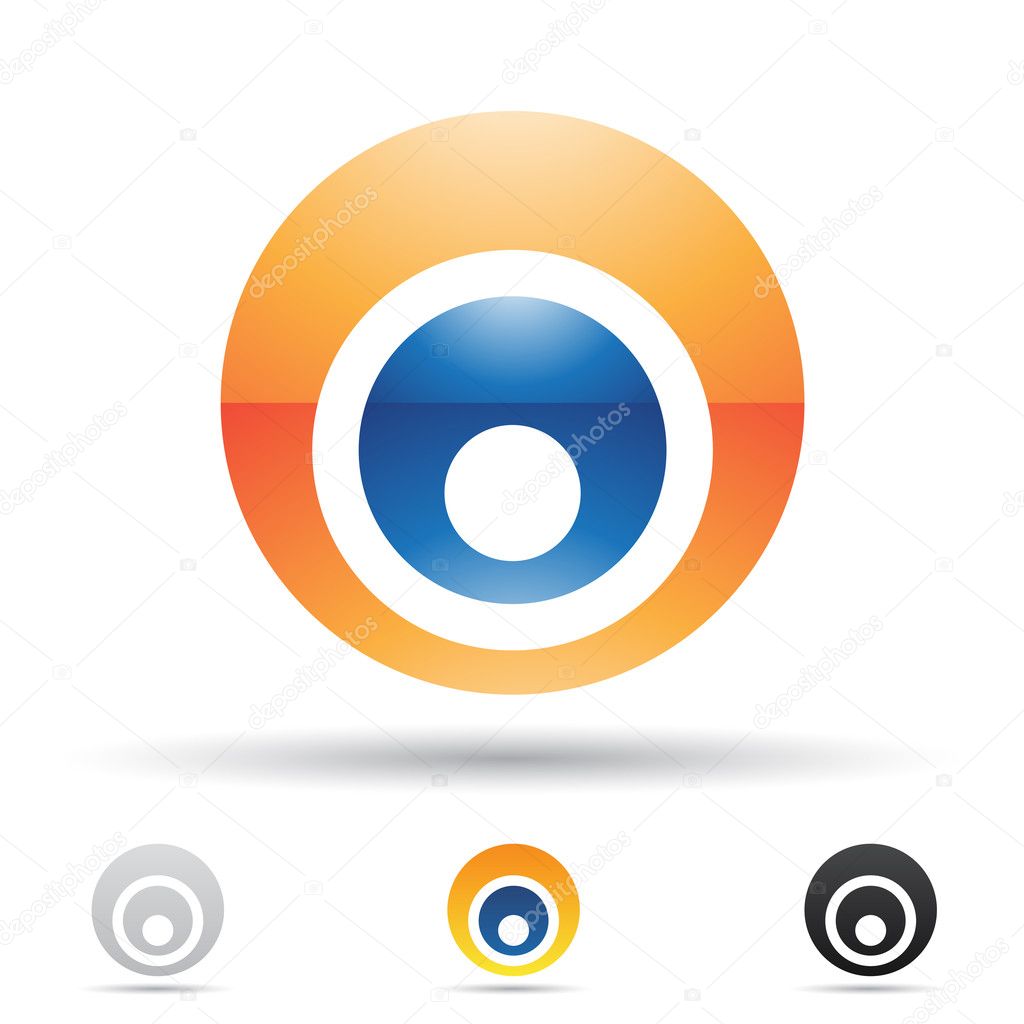 Abstract icon for letter O