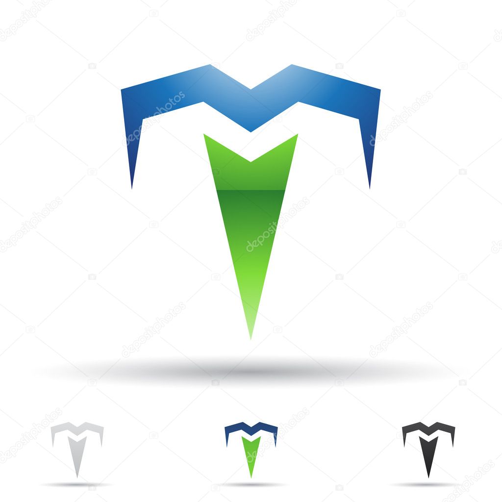 Abstract icon for letter T
