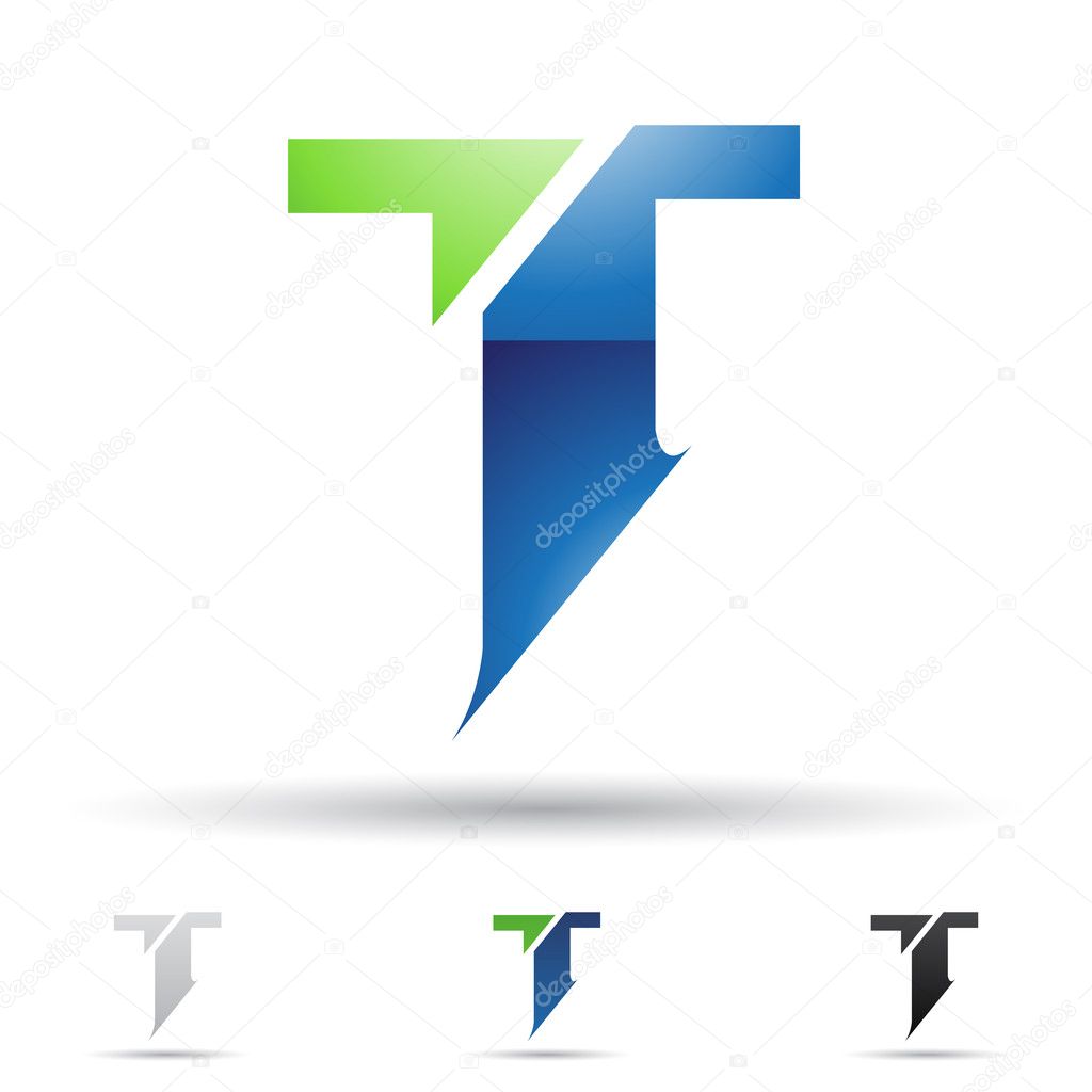 Abstract icon for letter T