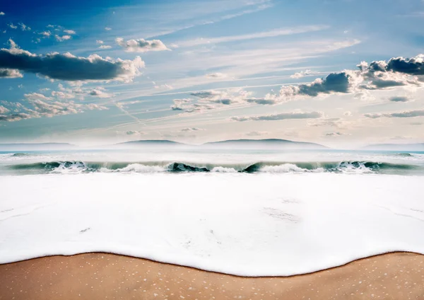 Zeegezicht strand — Stockfoto