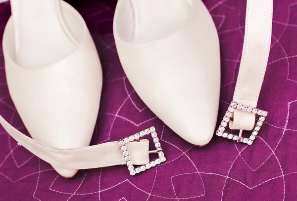 Dettaglio delle scarpe da sposa — Foto Stock