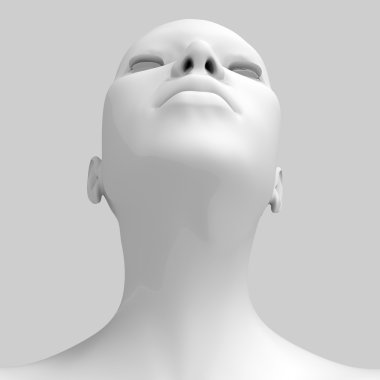 Woman's head 3d clipart