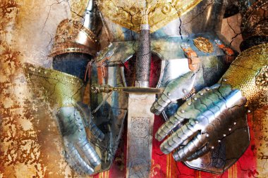 Medieval armor background clipart