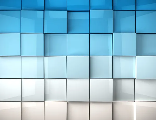 Cubi sfondo in blu tonica — Foto Stock