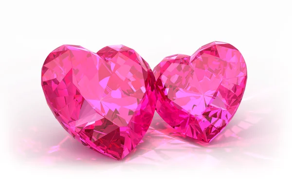 Corações de diamante — Fotografia de Stock