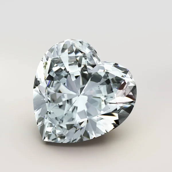 Diamond heart shape — Stock Photo, Image