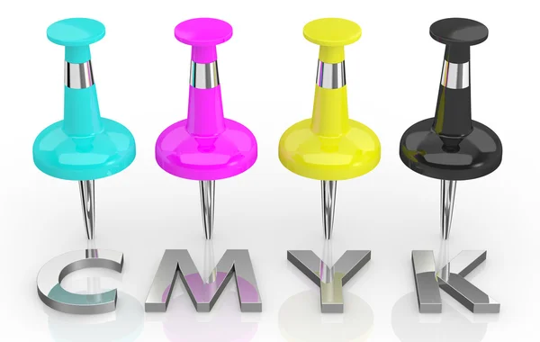 Концепция цветовой модели cmyk — стоковое фото