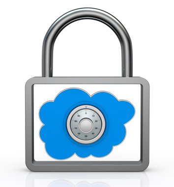 Safe cloud computing clipart