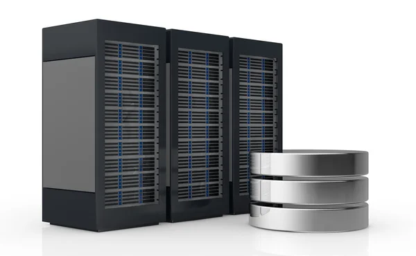 Conceito de servidor de computador e armazenamento de dados — Fotografia de Stock