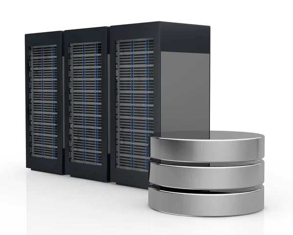 Conceito de servidor de computador e armazenamento de dados — Fotografia de Stock