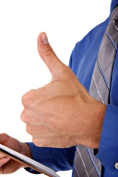 Businessman with Thumb Up Sign Stock Photo