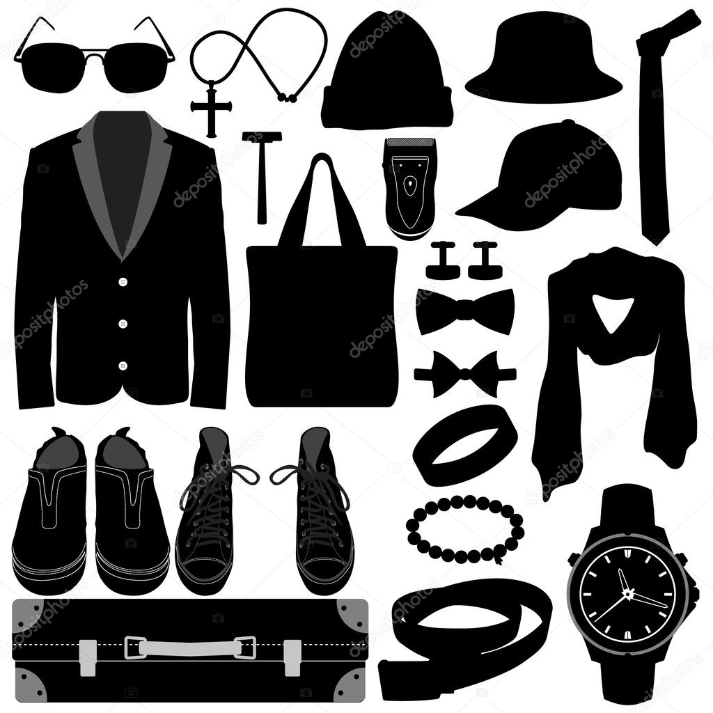 Smuk jeg lytter til musik Faial Man Male Clothing Wear Accessories Fashion Design Stock Vector Image by  ©leremy #11592870