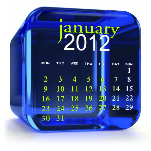 Calendario azul de enero —  Fotos de Stock