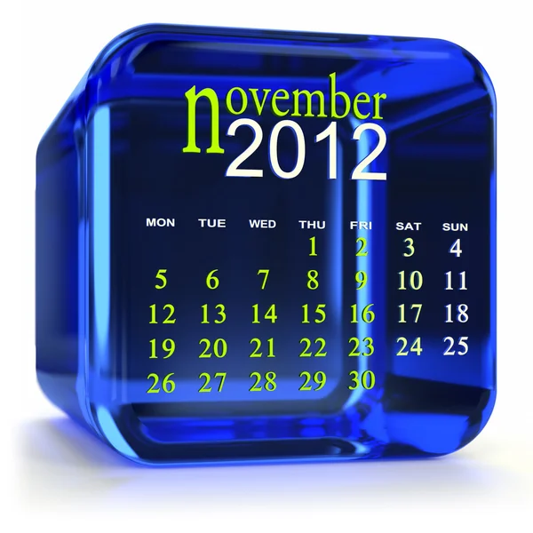Blue November Calendar — Stock Photo, Image