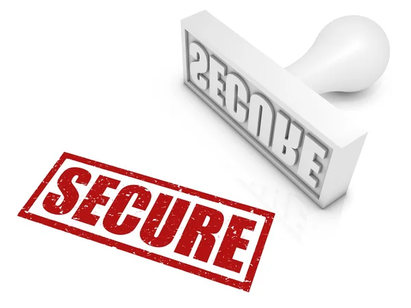 Secure Rubber Stamp — Stock Photo, Image