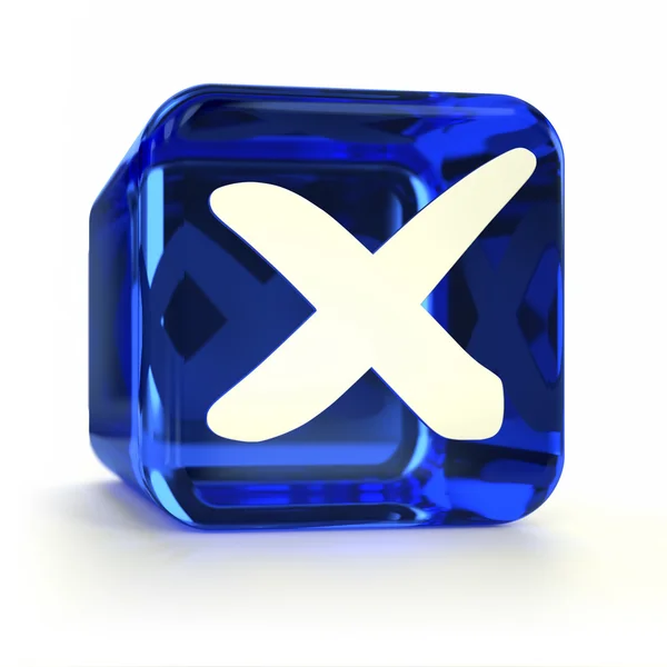 Blaues Kreuzsymbol — Stockfoto
