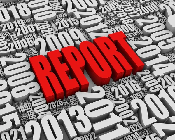Relazione annuale rossa — Foto Stock