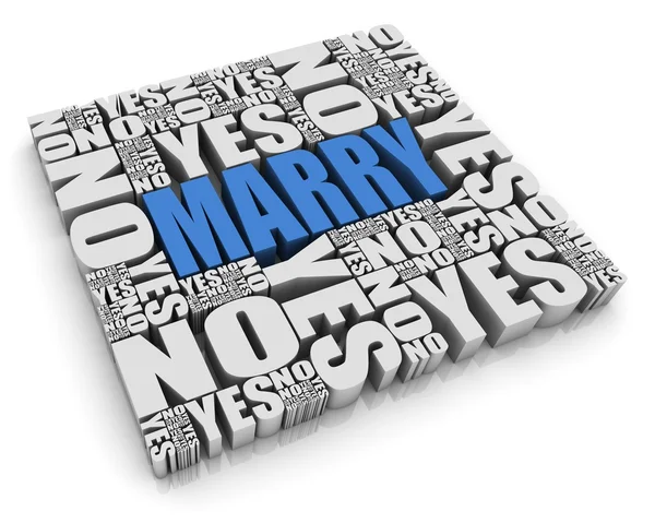 Äktenskap beslut — Stockfoto