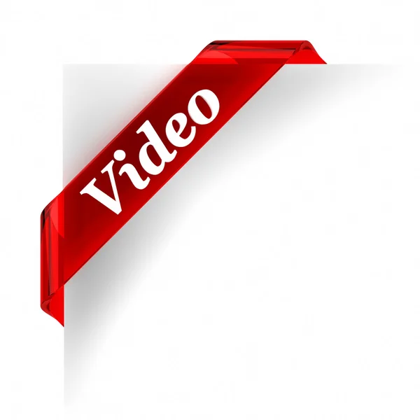 Video kırmızı — Stok fotoğraf