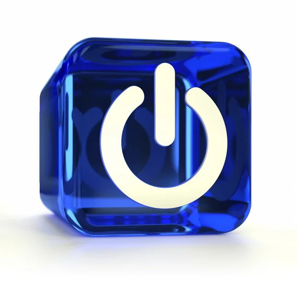 Blauwe macht op pictogram — Stockfoto
