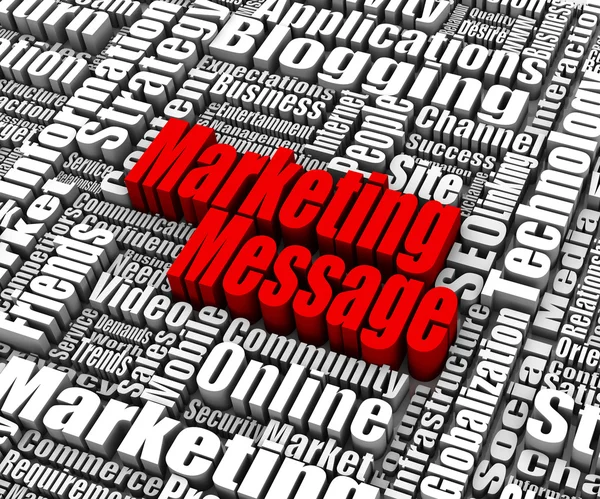Mensagem de marketing — Fotografia de Stock
